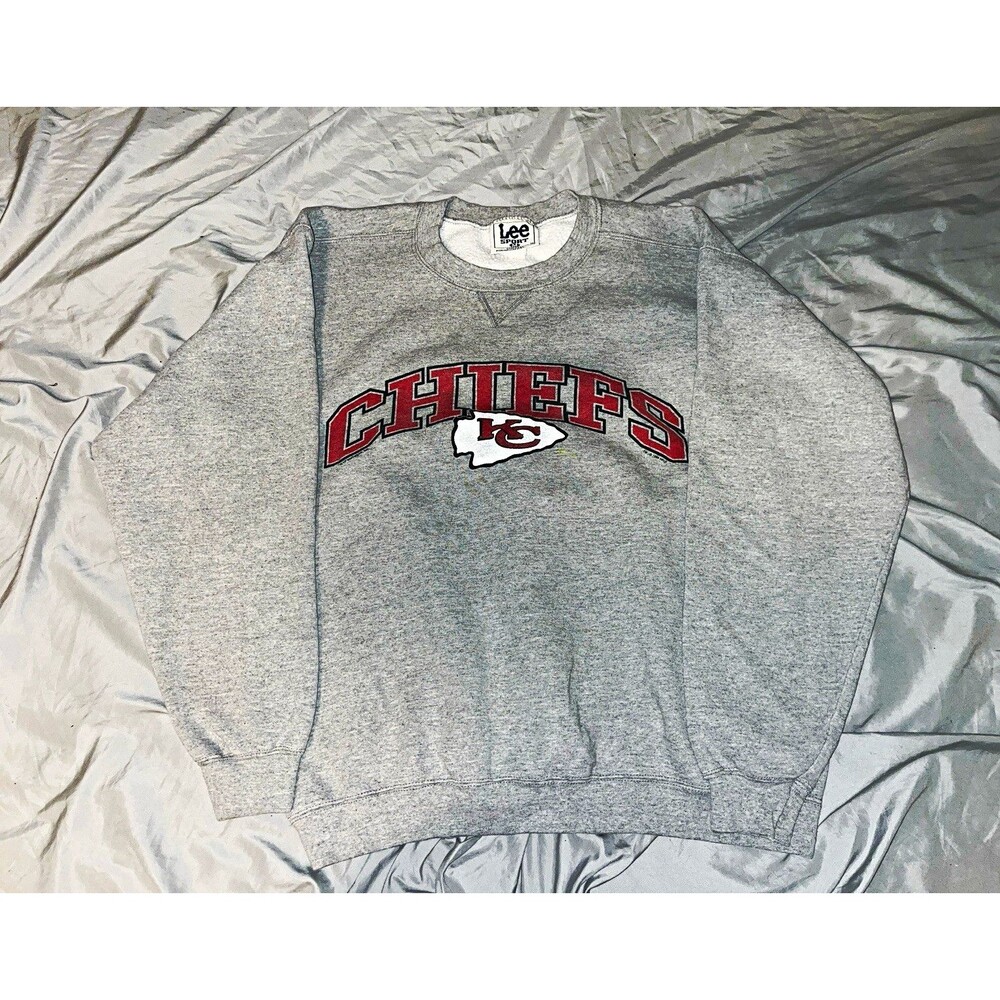 Vintage Kansas City Chiefs NFL Crewneck Sweatshirt Gray Size M